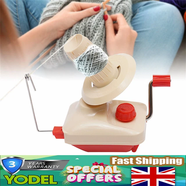 Hand Operated Knitting Roll String Yarn Fiber Wool Thread Ball Winder Holder UK