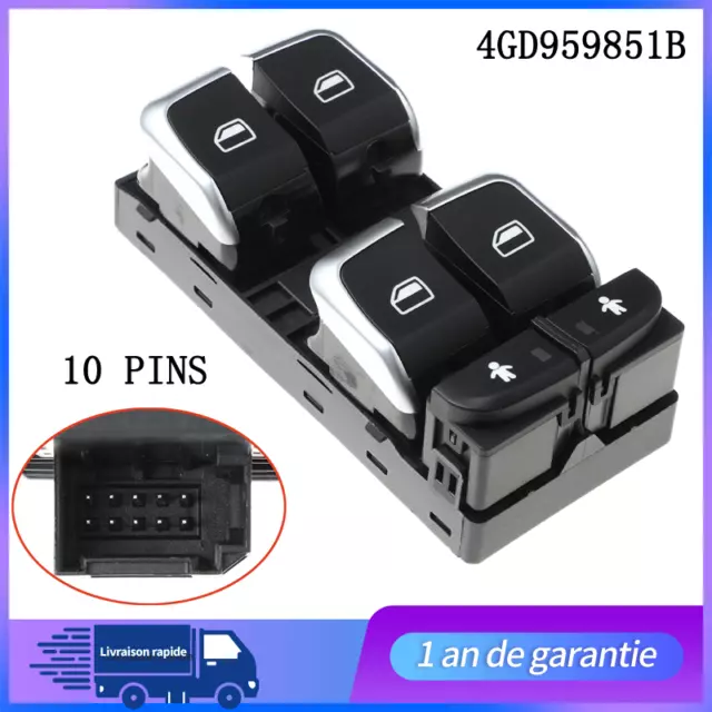 Commande De Leve Vitre Avant Gauche Pour Audi A6 A7 Q3 2010 - 2018 = 4G0959851