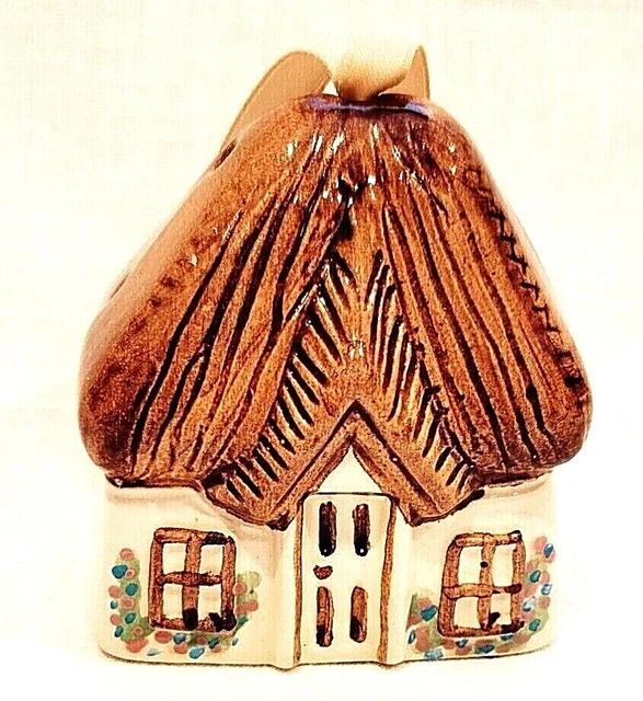 Pomander English Cottage filled with Perfumed Flowers Ye Olde Ceramic Ribbon