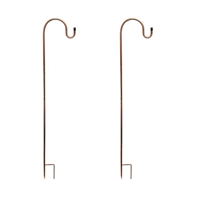 2 Pcs Outdoor Shepherds Hook Stand Outdoor Plug Pots Outdoor Plants Bracket