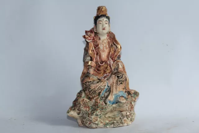 Figurine céramique Divinité Satsuma Japon (59007)