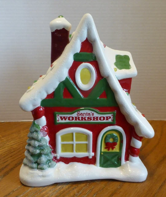 Santa's Workshop Hallmark Light Up Musical North Pole Village 2012