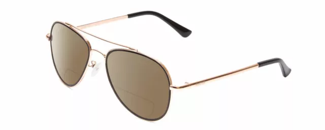 Kenneth Cole Reaction KC2837 Aviator Polarized BIFOCAL Sunglasses Rose Gold 55mm 2