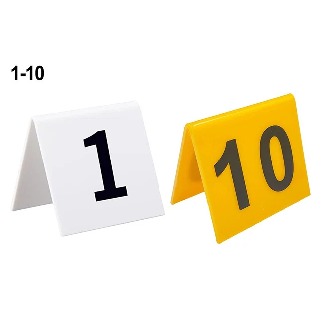 Signos de número de mesa 1-10 mesa mesa de numeración pantalla número de mesa alta calidad