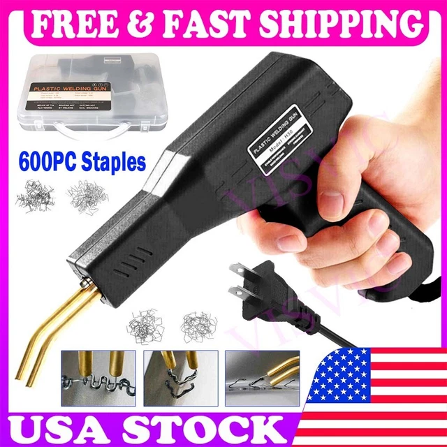 HOT STAPLER PLASTIC Welder 600 Staples Welding Repair Kit Gun Car