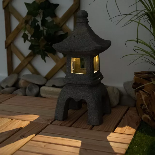 Solar LED Chouette Sur Bâton à Pique Figurine de Jardin Lampe Solaire  Dekoeule
