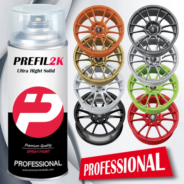 Vernice Spray Nera Per Cerchi In Lega Auto E-TECH - Latta 400ml Con