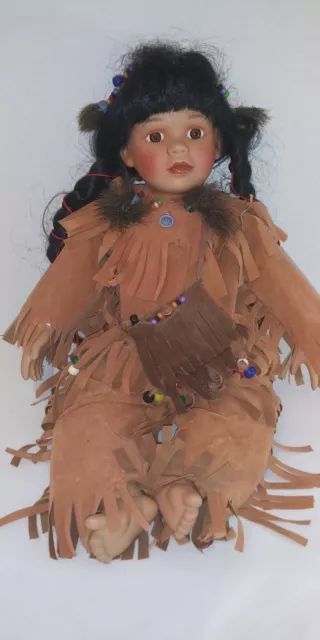 Vintage 14" Native American Doll Very Nice Pre-owned Condition.
