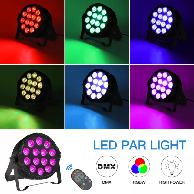 140W 14 LED Par Strahler+Lichtstativ Scheinwerfer RGBW DMX512 DJ Show Partylicht 3