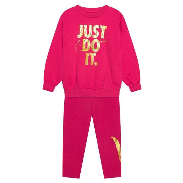 Nike Tuta da Bambina Felpa e Leggings Shine Fuxia Codice 36L433-A0I