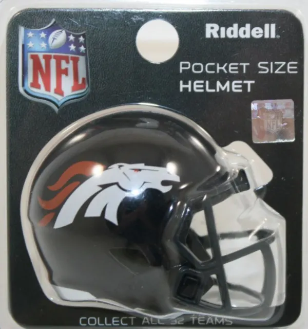 Denver Broncos Nfl Riddell Mini Pocket Pro Speed Helmet