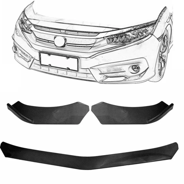 Pare-Chocs Spoiler Aileron Lèvre Avant pour Peugeot 407 Aspect Carbone