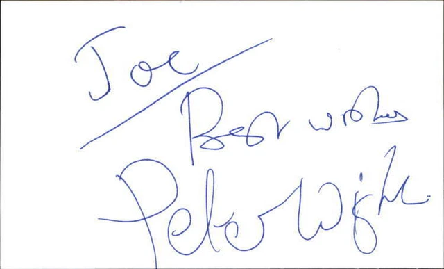 Peter Wight Actor Hot Fuzz Signed 3" x 5" Index Card