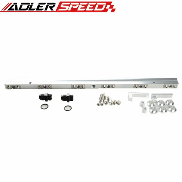 Aluminum Injector Bracket Fuel Rail Kit For Supra Mkiv Turbo 2JZ-GTE Silver
