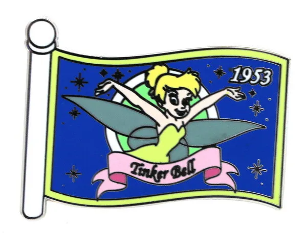 2009 Disney WDW Character Flags Tinker Bell LE-500 Pin Rare