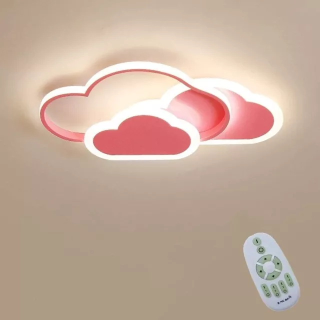 32W LED Deckenleuchte Wolken Deckenlampe Dimmbar Fernbedienung Rosa Wandleuchtw