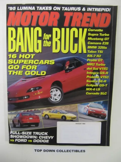 Motor Trend Magazine   August 1994     Del Sol VTEC/BMW 325is