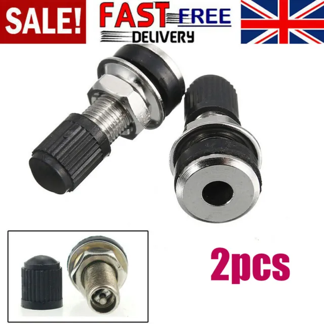 2Pcs Universal Tyre Valve Bolt In Stem Wheel Caps For Car Motorcycles Bicycle