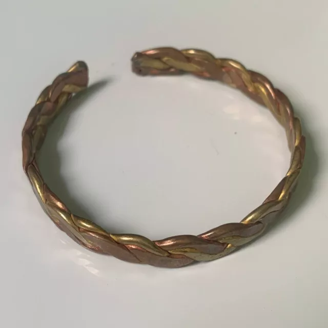 Rare Extremely Ancient Bronze Twisted Viking Bracelet Authentic Artifact Amazing