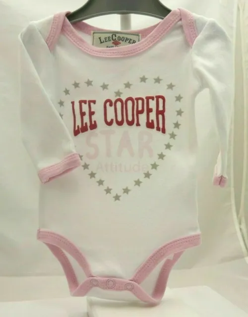 Lee Cooper body manche longue rose  3 modèles différents bébé fille 3 mois