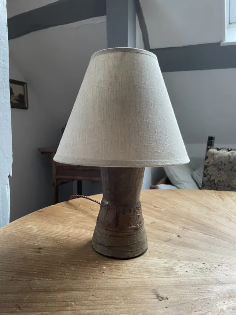 Studio Pottery Lamp With Detail