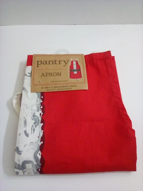 Pantry Apron Christmas Santa Claus 100% Cotton Holiday NWT
