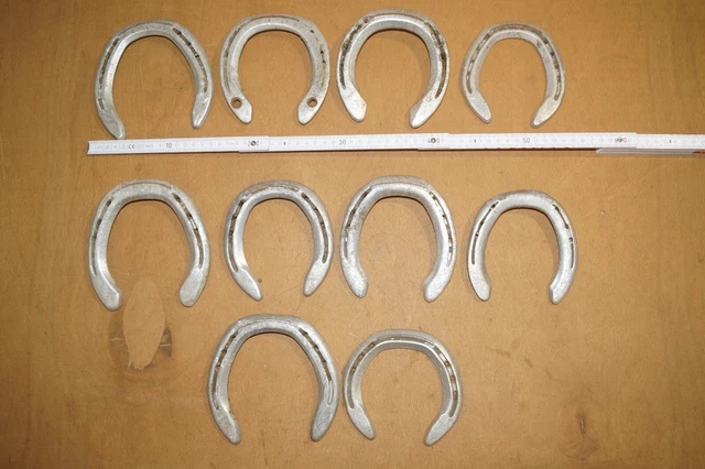 10 Hufeisen,   aus Aluminium,    Alu,  Basteln, Pferd