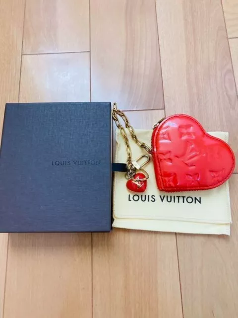 LOUIS VUITTON Porte Monnaie Coeur Heart Coin Case Leopard Vernis M91474  37RC814