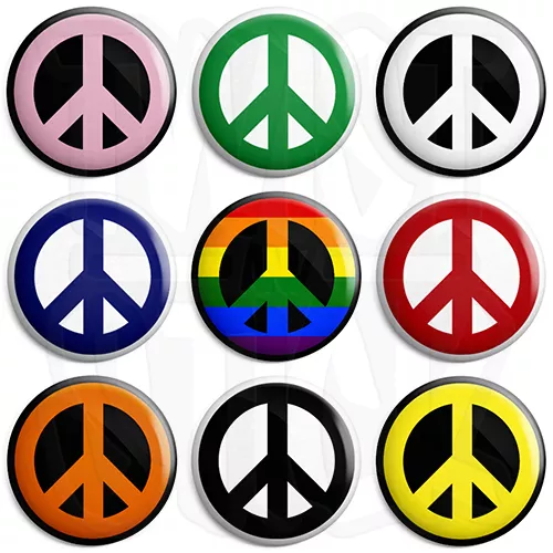 CND Logo - Peace Sign - 25mm Love Symbol Button Badge with Fridge Magnet Option