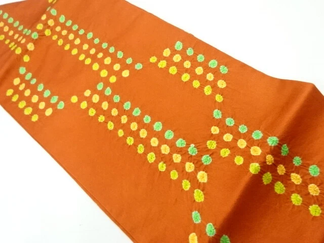 6404653: Japanese Kimono / Vintage Nagoya Obi / Shibori / Abstract Pattern