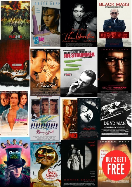 FILM DI JOHNNY Depp, Poster Film A0-A1-A2-A3-A4-A5-A6-MAXI nelle taglie