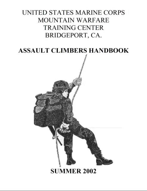 296 Page USMC Marine Corps MOUNTAIN WARFARE ASSAULT CLIMBERS HANDBOOK on CD