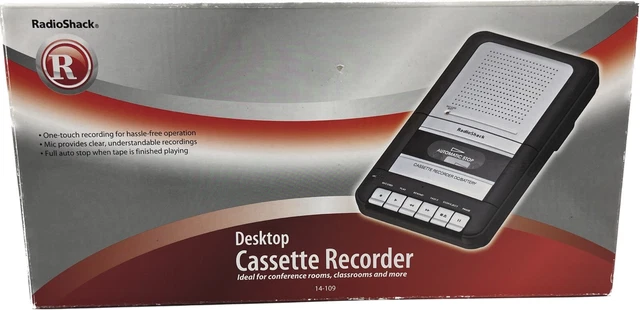 Radio Shack Portable Desktop Cassette Recorder & Player #14-109 - New Open Box Radio Shack Portable Desktop Cassette Recorder & Player #14-109 - New Open Box
