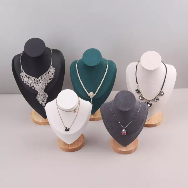 Velvet Mannequin Bust Necklace Jewelry Display Pendant Organizer Stand Holder