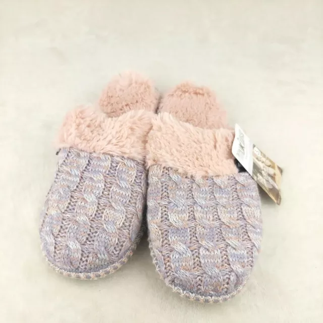 MUK LUKS Frida Scuff Slipper Womens Large 9 to 10 Pink 2