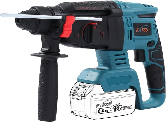 KATSU FIT-BAT 21V Martello Perforatore a Batteria SDS 26mm con Motore...