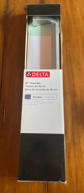 New Delta Dryden 18" Towel Bar Brilliant Stainless Silver Bathroom 75118-SS