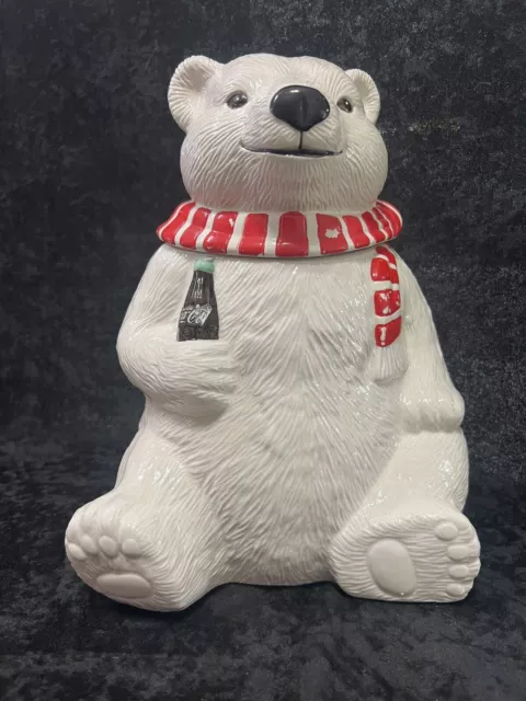 Vintage 1994 Coca-Cola Polar Bear Cookie Jar - Authorized Coca-Cola Collection