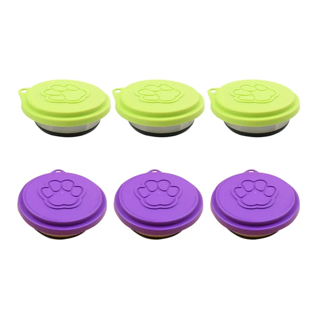 6 PCS Pet Food Storage Can Lid Silicone Cover Second Floor Skull