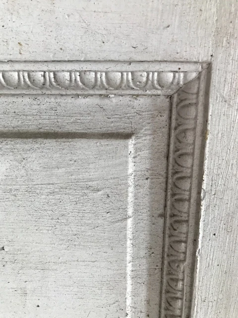 1 Antique Single Exterior 32x78 VTG Shabby White Chic Glass Door Old 1390-22B 3