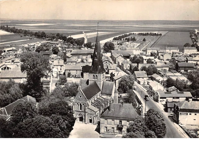 51 .n° 204641.suippes.la mairie .église.le cimetière.militaire. cpsm - 15 x