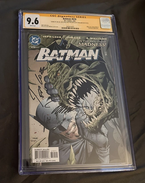 Batman #610 CGC SS 9.6 Signed: Jim Lee, Alex Sinclair, Scott Williams, Jeph Loeb