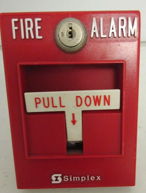 Simplex Lock Alarm Box SIMPLEX 2099- CONVENTIONAL Fire Alarm Pull Station Non Coded Boxes No ...