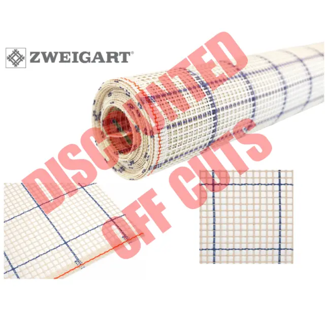 Zweigart Latch Hook Canvas for Rug Making 3 Count/Hpi - Various Off Cut Lengths