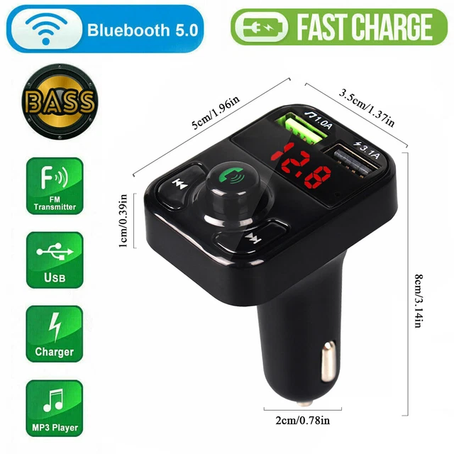 5.0 RADIO Car Kit Wireless FM Transmitter Player