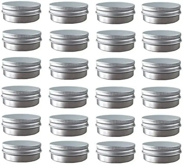 Aluminum Tin Jars Cosmetic Sample Metal Tins Empty Container Bulk round Pot Scre