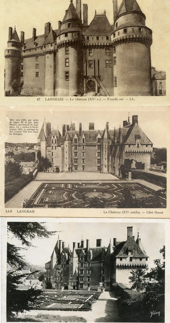 *31670 cpa lot of 3 cards Château de Langeais