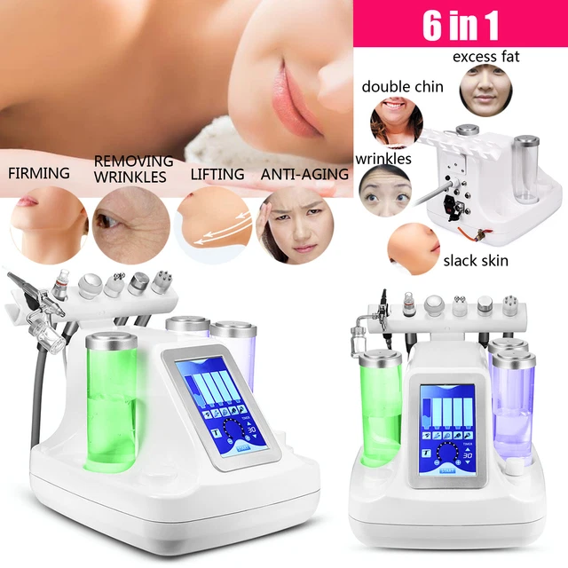 Máquina de belleza facial de hidrodermoabrasión con agua 6 en 1 150 W