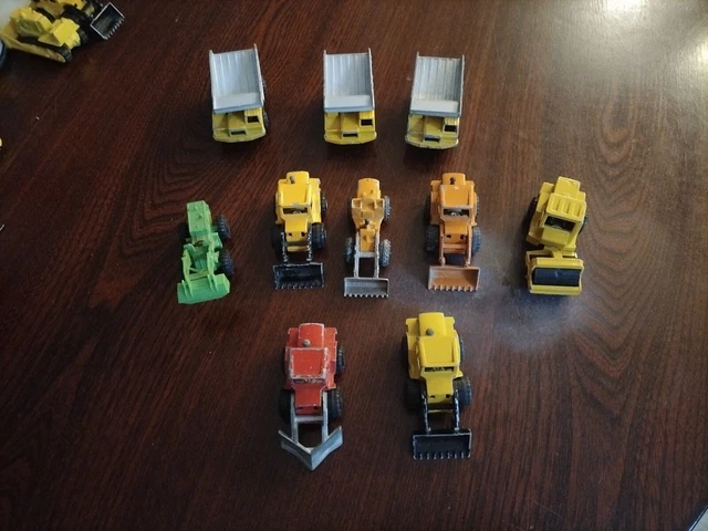 Lot De Véhicules De Chantier Majorette – Échelles 1/87 Et 1/100 – Années 80 – Occasion