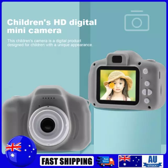 X2 Cute Video Camera Photography Child Camera Toys for Boys Girls (Light Grey)